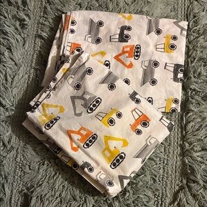 Pottery Barn Kids Construction Vehicle Print standard pillow cases (2)